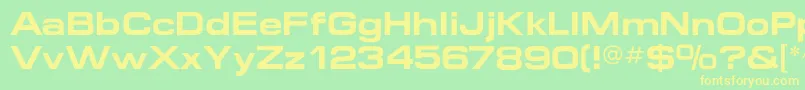 MicroextendflfBold Font – Yellow Fonts on Green Background