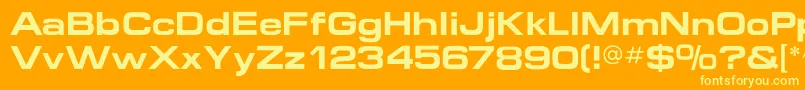 MicroextendflfBold Font – Yellow Fonts on Orange Background
