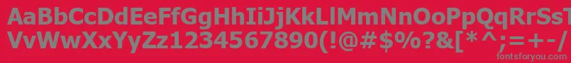TahomaРџРѕР»СѓР¶РёСЂРЅС‹Р№ Font – Gray Fonts on Red Background