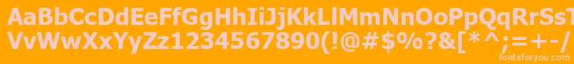 TahomaРџРѕР»СѓР¶РёСЂРЅС‹Р№ Font – Pink Fonts on Orange Background