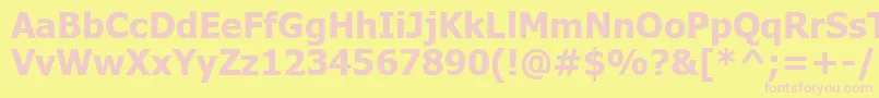 TahomaРџРѕР»СѓР¶РёСЂРЅС‹Р№ Font – Pink Fonts on Yellow Background