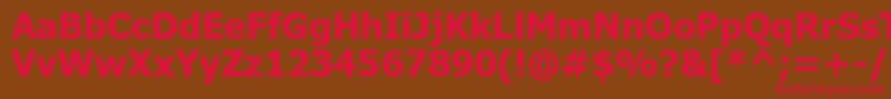 TahomaРџРѕР»СѓР¶РёСЂРЅС‹Р№ Font – Red Fonts on Brown Background
