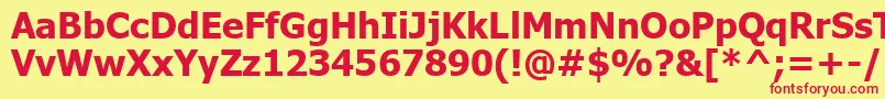 TahomaРџРѕР»СѓР¶РёСЂРЅС‹Р№ Font – Red Fonts on Yellow Background