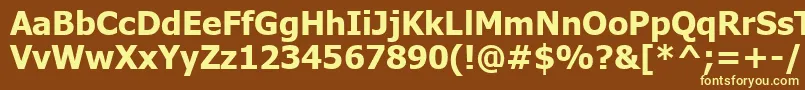 TahomaРџРѕР»СѓР¶РёСЂРЅС‹Р№ Font – Yellow Fonts on Brown Background