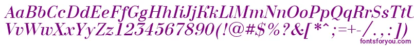 BodoninovaItalic-fontti – violetit fontit