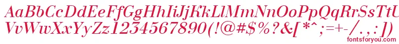 フォントBodoninovaItalic – 赤い文字