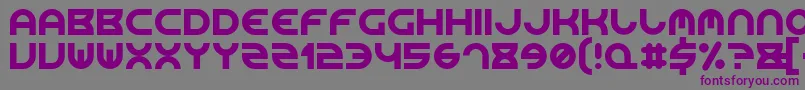 フォントRoundedLine7 – 紫色のフォント、灰色の背景