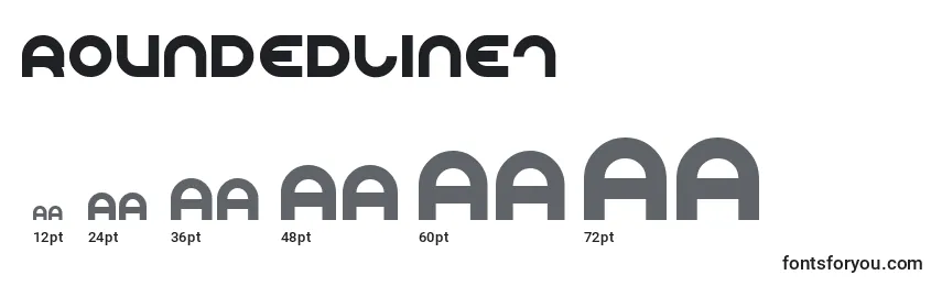 Размеры шрифта RoundedLine7