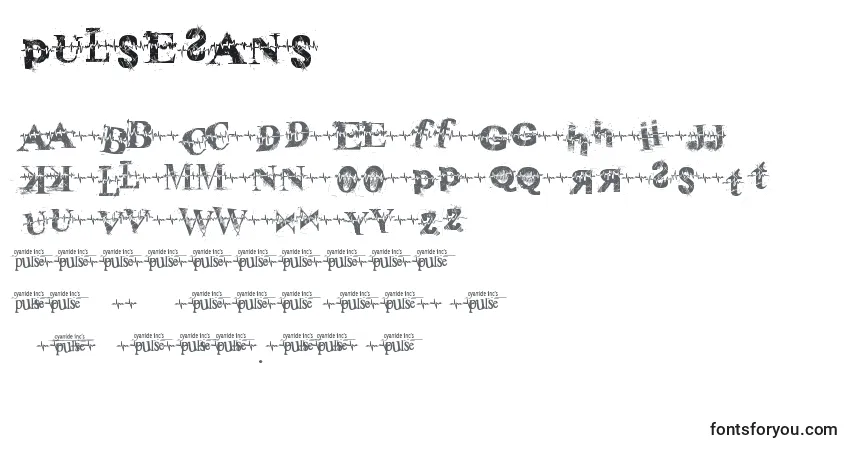 Czcionka PulseSans – alfabet, cyfry, specjalne znaki