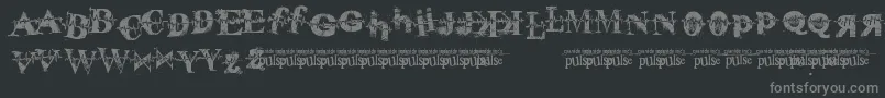 Weitere Informationen zur PulseSans-Schriftart PulseSans-Schriftart – Graue Schriften auf schwarzem Hintergrund