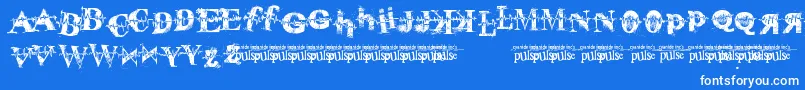 Шрифт PulseSans – белые шрифты на синем фоне