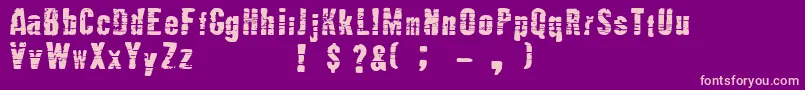Mutante Font – Pink Fonts on Purple Background