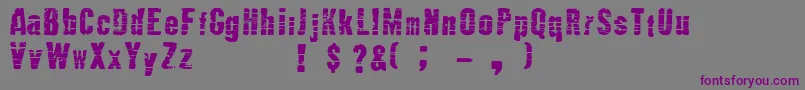 Mutante Font – Purple Fonts on Gray Background