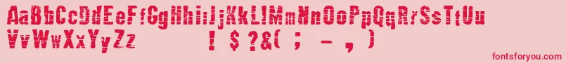 Mutante Font – Red Fonts on Pink Background