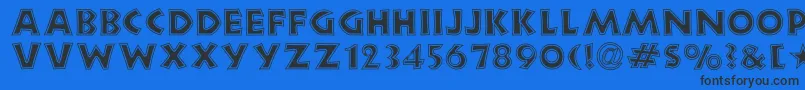 New Land Contour Font – Black Fonts on Blue Background