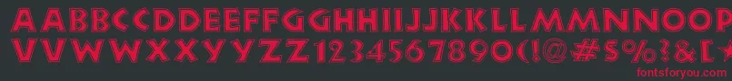 New Land Contour Font – Red Fonts on Black Background
