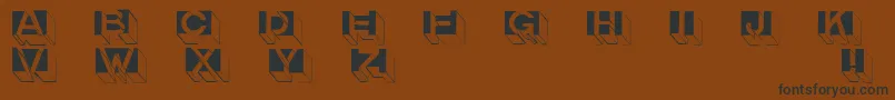 Letterbuildings Font – Black Fonts on Brown Background