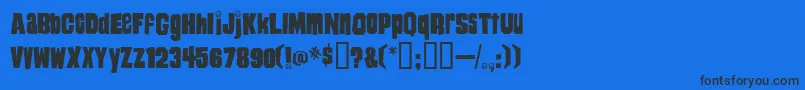 HeyYouGuys Font – Black Fonts on Blue Background