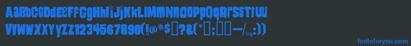 HeyYouGuys Font – Blue Fonts on Black Background