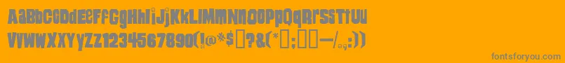 HeyYouGuys-fontti – harmaat kirjasimet oranssilla taustalla