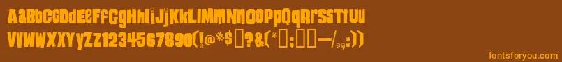 HeyYouGuys Font – Orange Fonts on Brown Background