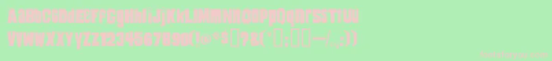 フォントHeyYouGuys – 緑の背景にピンクのフォント