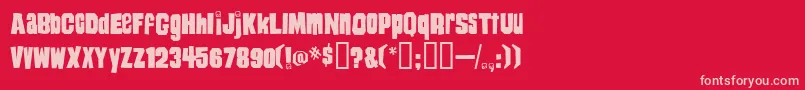 HeyYouGuys Font – Pink Fonts on Red Background