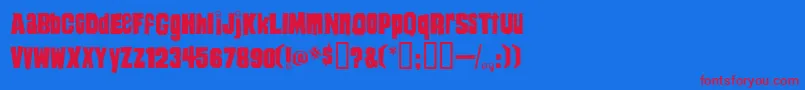 HeyYouGuys Font – Red Fonts on Blue Background