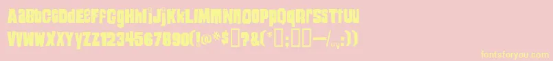 HeyYouGuys Font – Yellow Fonts on Pink Background