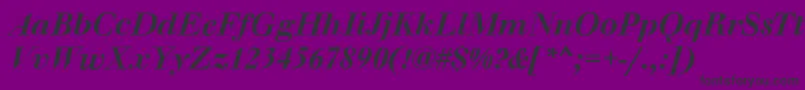 WalbaumOriginalMediumItalic Font – Black Fonts on Purple Background