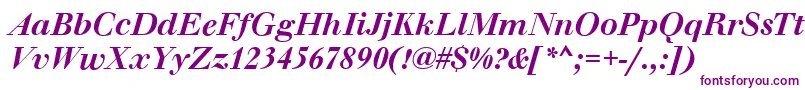 WalbaumOriginalMediumItalic Font – Purple Fonts on White Background