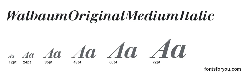 WalbaumOriginalMediumItalic Font Sizes