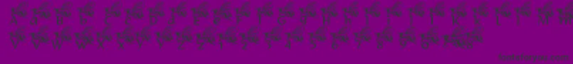 LmsHelpfulHunnyBee-Schriftart – Schwarze Schriften auf violettem Hintergrund