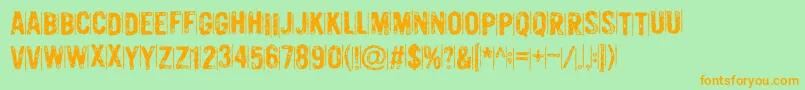 MurderousDesireDemo Font – Orange Fonts on Green Background