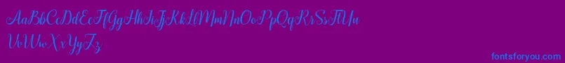 HellifaDemo Font – Blue Fonts on Purple Background