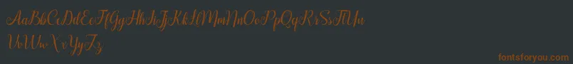Шрифт HellifaDemo – коричневые шрифты на чёрном фоне