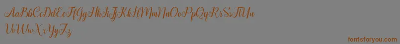 HellifaDemo Font – Brown Fonts on Gray Background