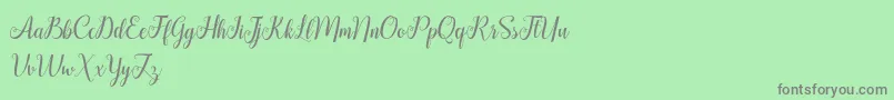HellifaDemo Font – Gray Fonts on Green Background
