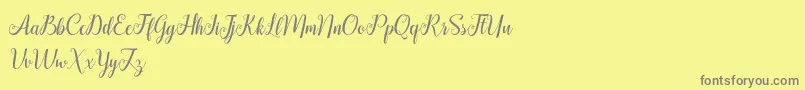 HellifaDemo Font – Gray Fonts on Yellow Background