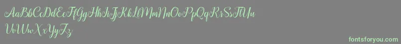 HellifaDemo Font – Green Fonts on Gray Background