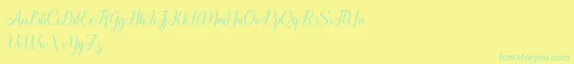 HellifaDemo Font – Green Fonts on Yellow Background