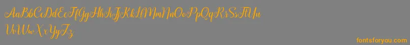 HellifaDemo Font – Orange Fonts on Gray Background