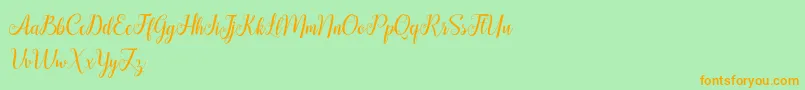HellifaDemo Font – Orange Fonts on Green Background