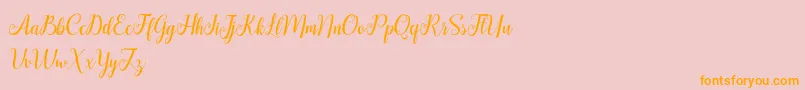 HellifaDemo Font – Orange Fonts on Pink Background