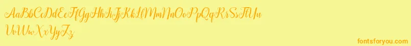 HellifaDemo Font – Orange Fonts on Yellow Background