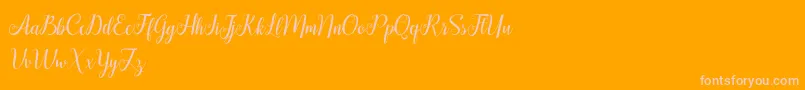 HellifaDemo Font – Pink Fonts on Orange Background
