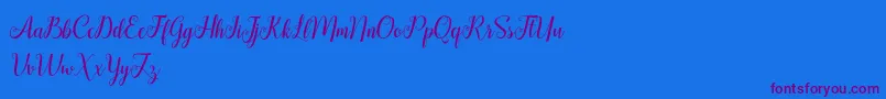 HellifaDemo Font – Purple Fonts on Blue Background