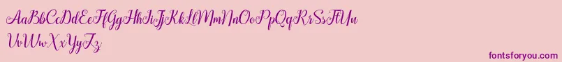 HellifaDemo Font – Purple Fonts on Pink Background