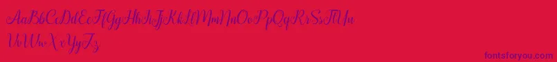 HellifaDemo Font – Purple Fonts on Red Background