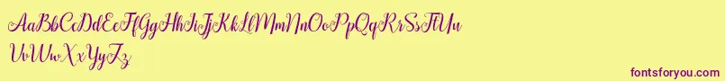 HellifaDemo Font – Purple Fonts on Yellow Background